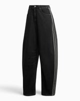 adidas Originals High Rise Barrel Leg Kadın Denim Pantolon True Black Denim