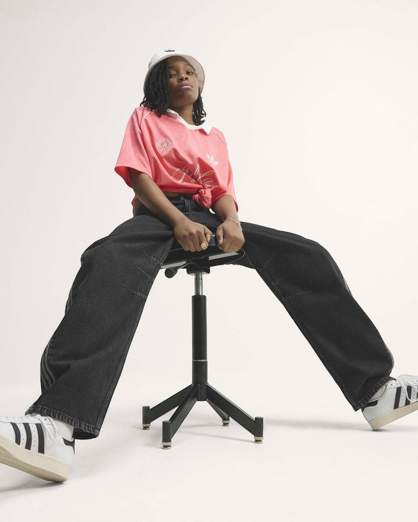 adidas Originals High Rise Barrel Leg Kadın Denim Pantolon