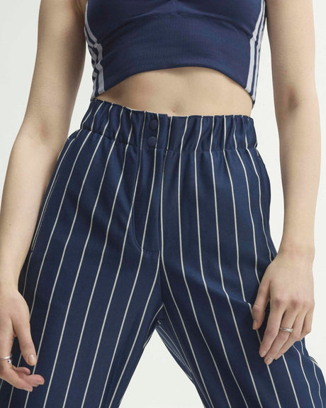 adidas Originals Pinstripe Track Kadın Pantolon Night Indigo/Warm Vanilla