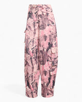 adidas Originals Leaf Camo Print Satin Cargo Kadın Pantolon Clear Pink