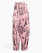 adidas Originals Leaf Camo Print Satin Cargo Kadın Pantolon Clear Pink