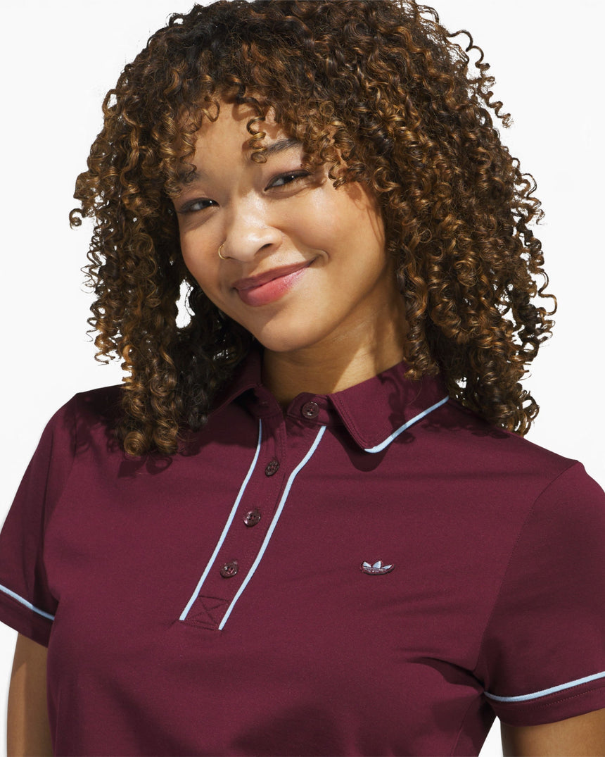 adidas Originals Solid Kadın Polo T-Shirt Maroon