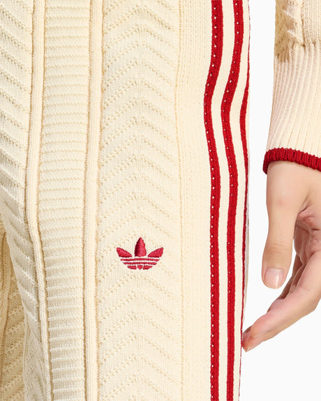 adidas Originals SST Wide Leg Trackpant Kadın Pantolon Warm Vanilla/Team Victory Red