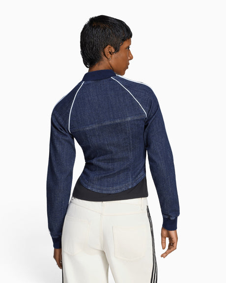 adidas Originals Superstar Denim Corset Track Top Kadın Ceket Indigo Denim