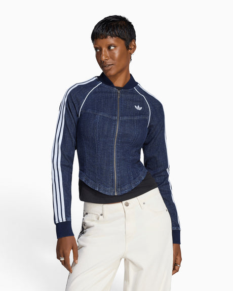 adidas Originals Superstar Denim Corset Track Top Kadın Ceket Indigo Denim
