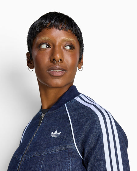 adidas Originals Superstar Denim Corset Track Top Kadın Ceket Indigo Denim