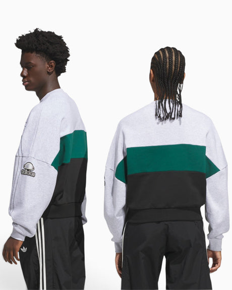 adidas Originals Varsity Crew Sweatshirt Light Grey Heather