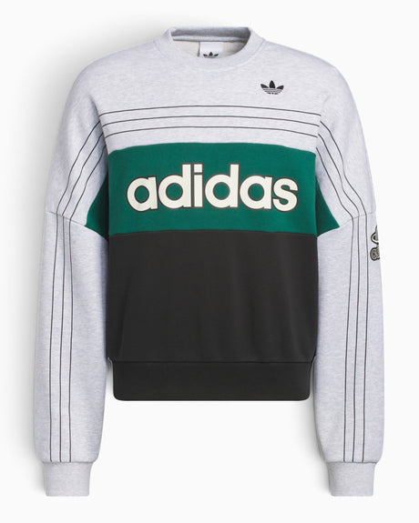 adidas Originals Varsity Crew Sweatshirt Light Grey Heather