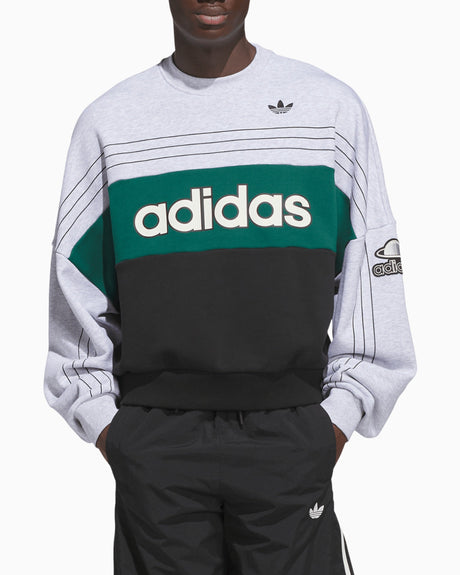 adidas Originals Varsity Crew Sweatshirt Light Grey Heather