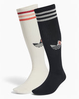 adidas Originals adidas Originals x Liberty Knee Socks 2 Pairs Chalk White/Black/Chalk Burgu