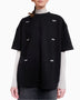 Alt Üst Grid T-Shirt Siyah