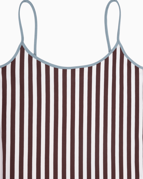Alt Üst Strapped Top Brown/White
