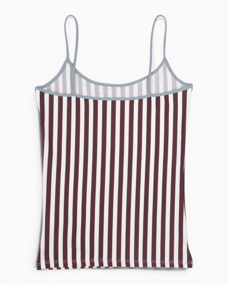 Alt Üst Strapped Top Brown/White