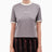 Alt Üst Contrast Ribebd T-Shirt Grey&Cream
