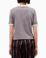 Alt Üst Contrast Ribebd T-Shirt