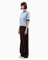 Alt Üst Contrast Ribebd T-Shirt