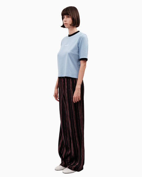 Alt Üst Contrast Ribebd T-Shirt