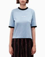 Alt Üst Contrast Ribebd T-Shirt Baby Blue&Navy