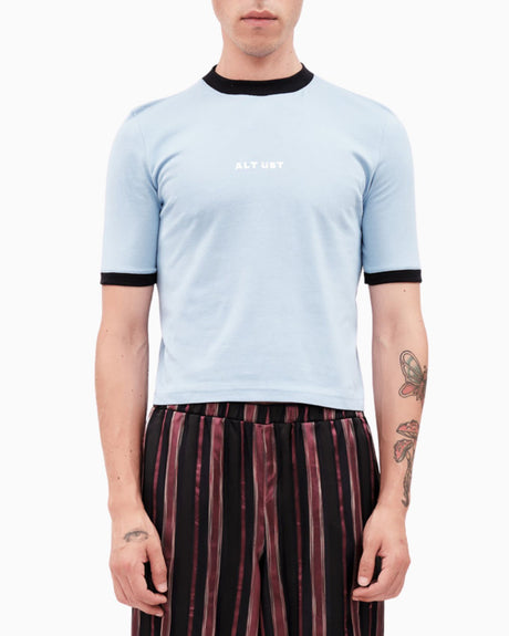 Alt Üst Contrast Ribebd T-Shirt