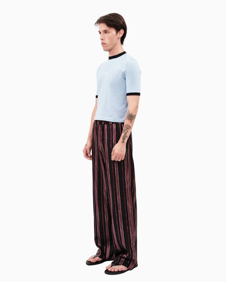 Alt Üst Contrast Ribebd T-Shirt