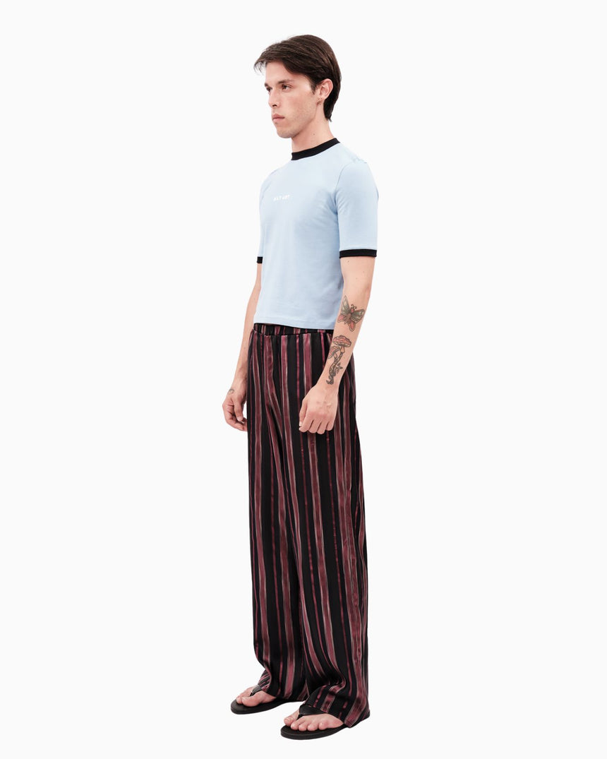Alt Üst Contrast Ribebd T-Shirt