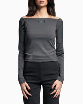 Alt Üst Double Sleeve Kadın Top Gray