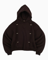 Alt Üst Grid Hoodie Bitter Brown