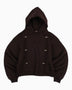 Alt Üst Grid Hoodie Bitter Brown