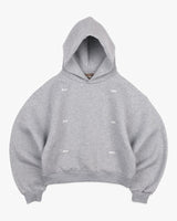 Alt Üst Grid Hoodie Grey Melange