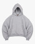 Alt Üst Grid Hoodie Grey Melange
