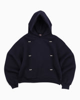 Alt Üst Grid Hoodie Midnight Navy