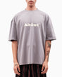 Alt Üst Logo Printed Oversize T-Shirt Grey