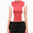 Alt Üst Panelled Baby Kadın T-Shirt Red&White