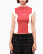 Alt Üst Panelled Baby Kadın T-Shirt Red&White