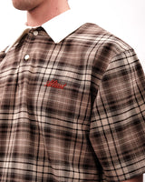 Alt Üst Plaid Polo T-Shirt