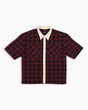 Alt Üst Plaid Poplin Gömlek Red/Black