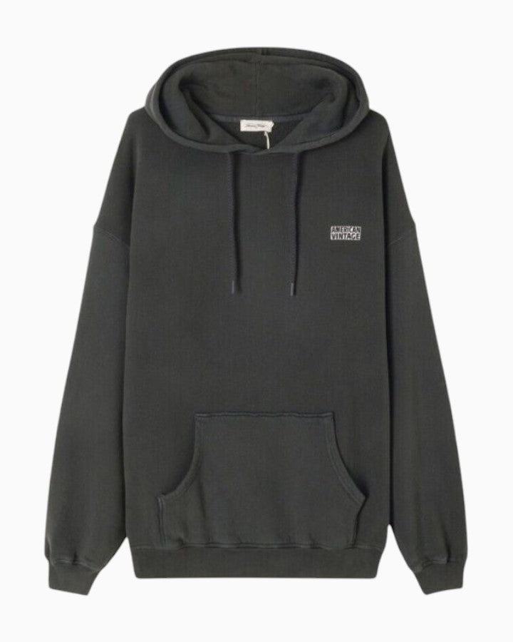 American Vintage Izubird Erkek Hoodie Carbone Vintage