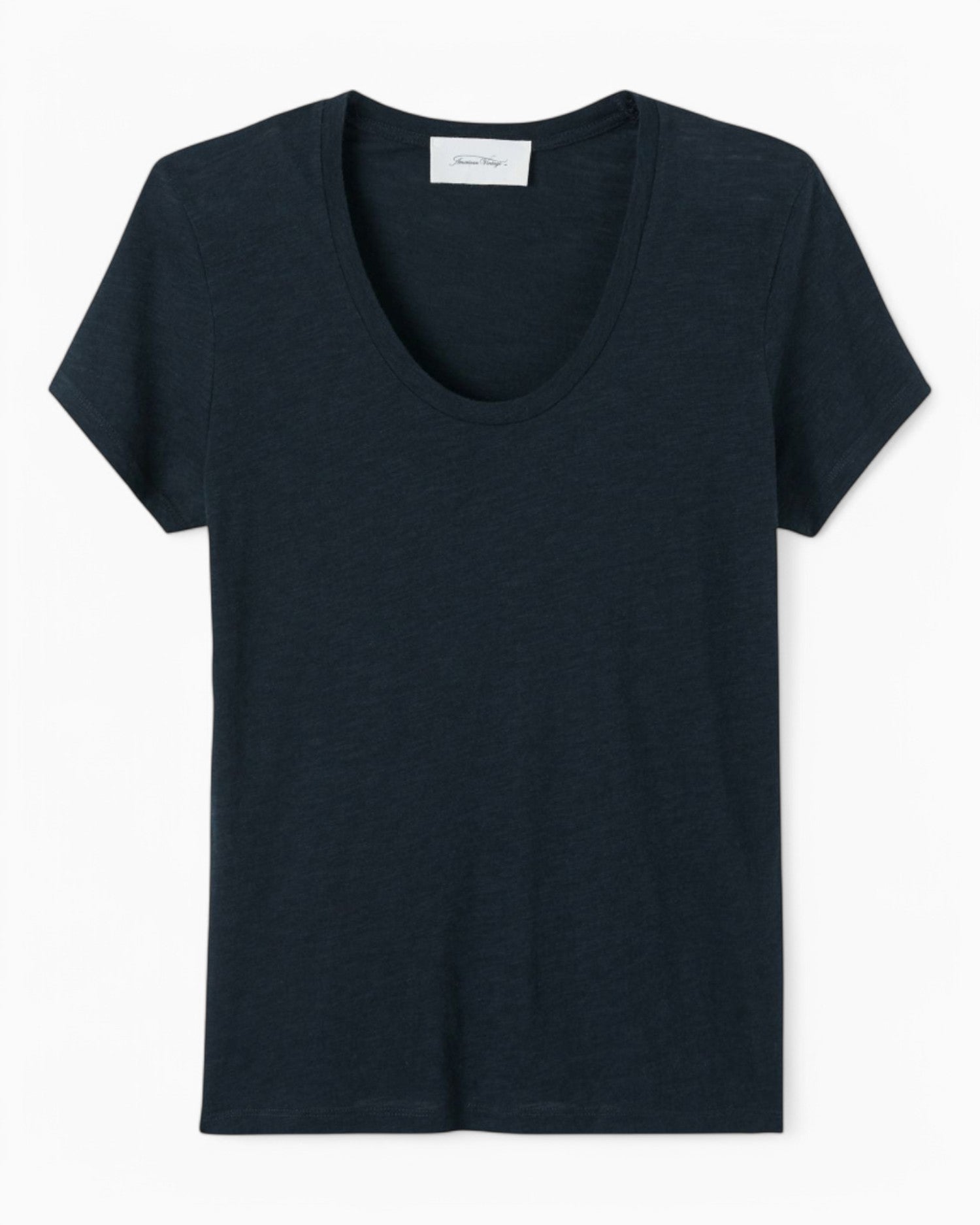 American Vintage Jacksonville Kadın U-Neck T-Shirt Navy