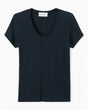 American Vintage Jacksonville Kadın U-Neck T-Shirt Navy
