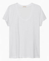 American Vintage Jacksonville Kadın U-Neck T-Shirt White