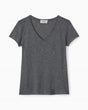 American Vintage Jacksonville Kadın V-Neck T-Shirt Anthracite Chine