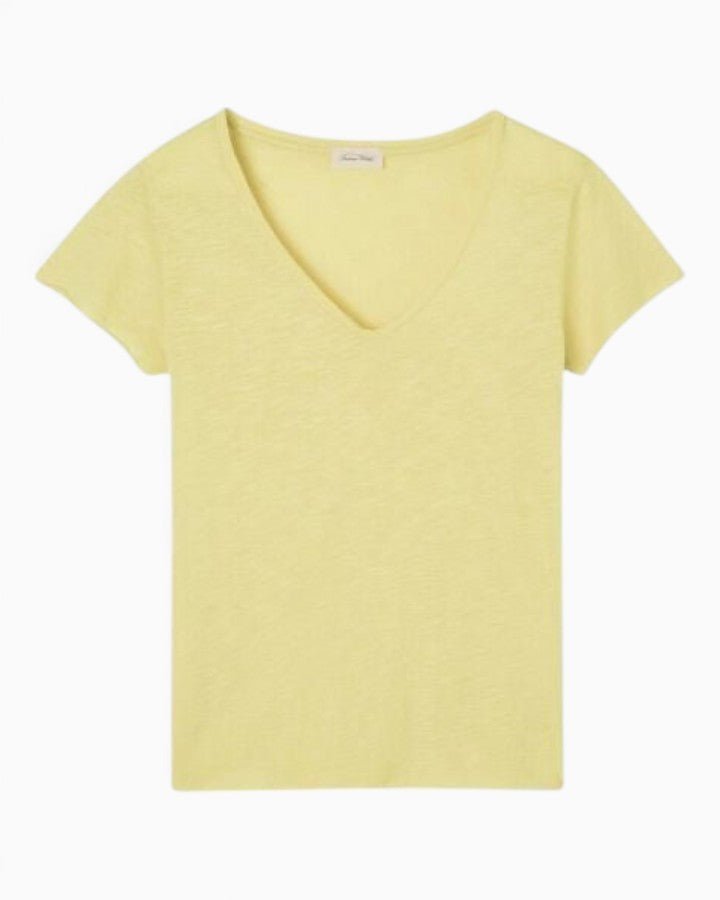 American Vintage Jacksonville Kadın V-Neck T-Shirt Pistachio Vintage