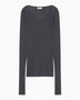 American Vintage Massachusetts Kadın T-Shirt Charcoal Melange