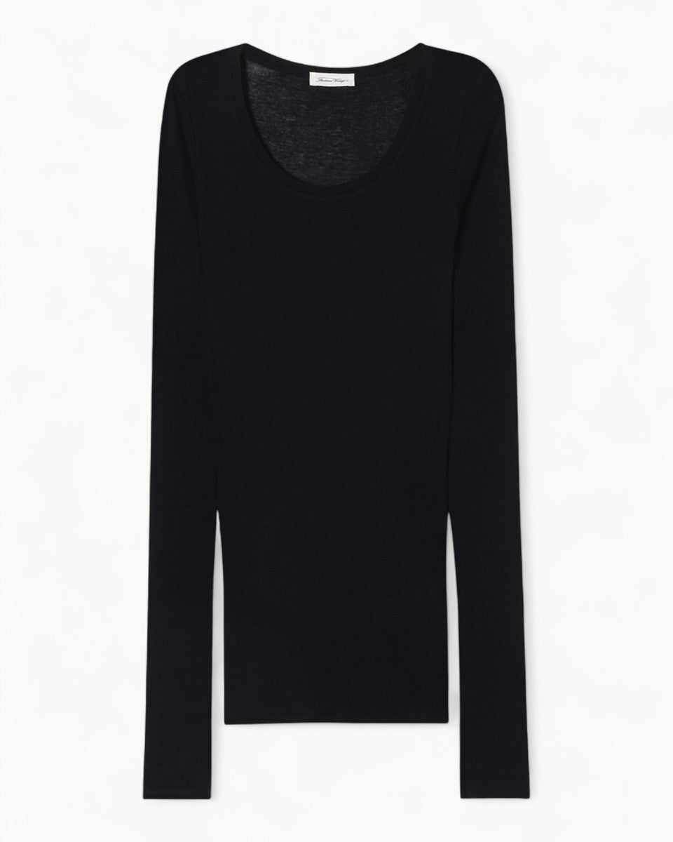 American Vintage Massachusetts Kadın T-Shirt Noir