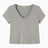 American Vintage Sonoma V-Yaka Kadın T-Shirt Gris Chine