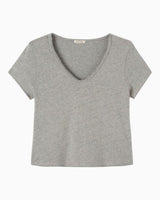 American Vintage Sonoma V-Yaka Kadın T-Shirt Gris Chine