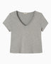 American Vintage Sonoma V-Yaka Kadın T-Shirt Gris Chine