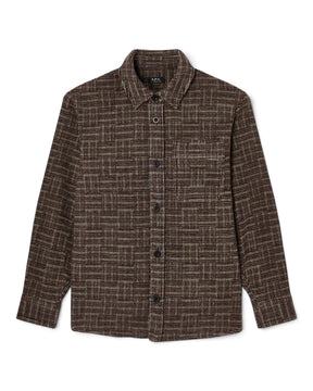 A.P.C. Baptiste Erkek Gömlek Ceket Gac Burgundy