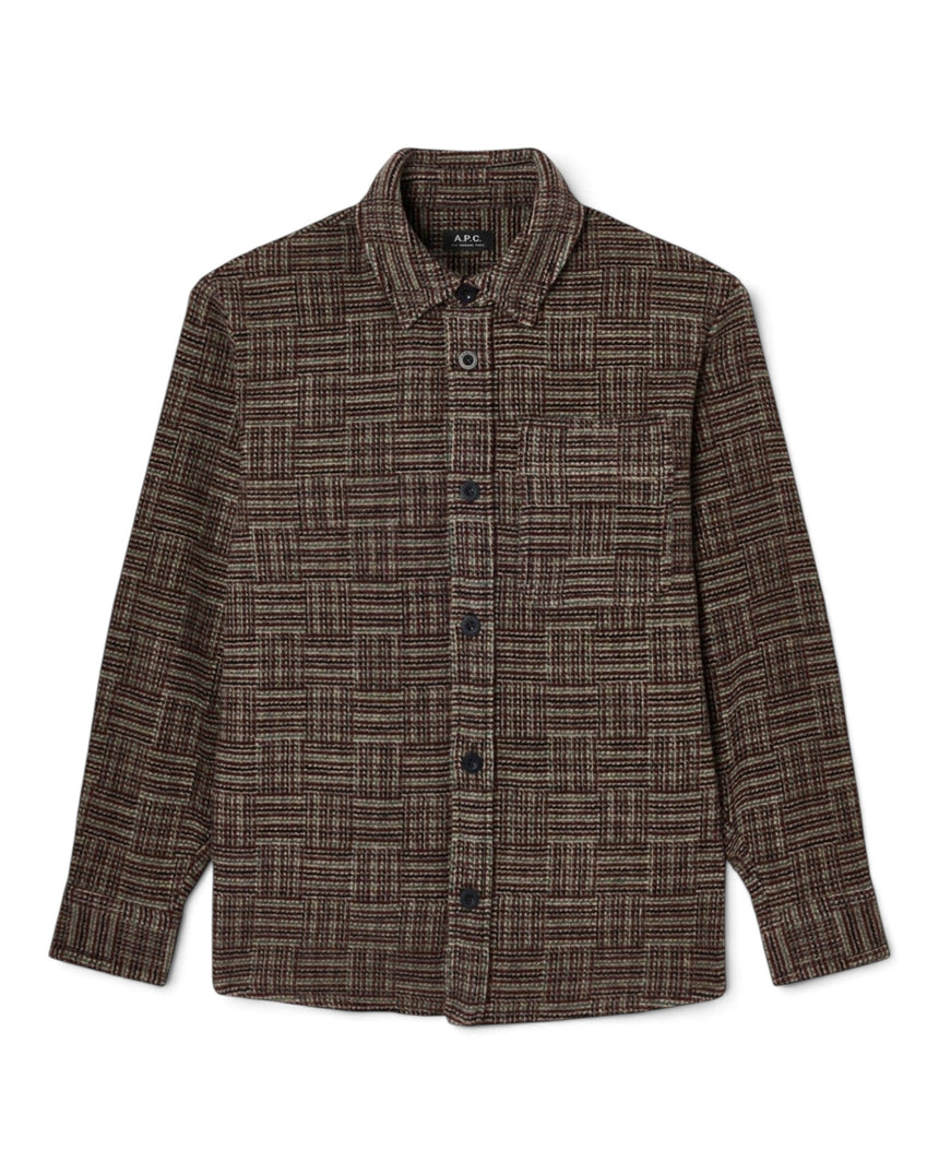 A.P.C. Baptiste Erkek Gömlek Ceket Gac Burgundy