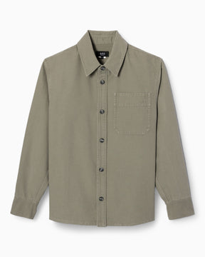 A.P.C. Basile Brodée Overshirt Erkek Ceket Gray Green